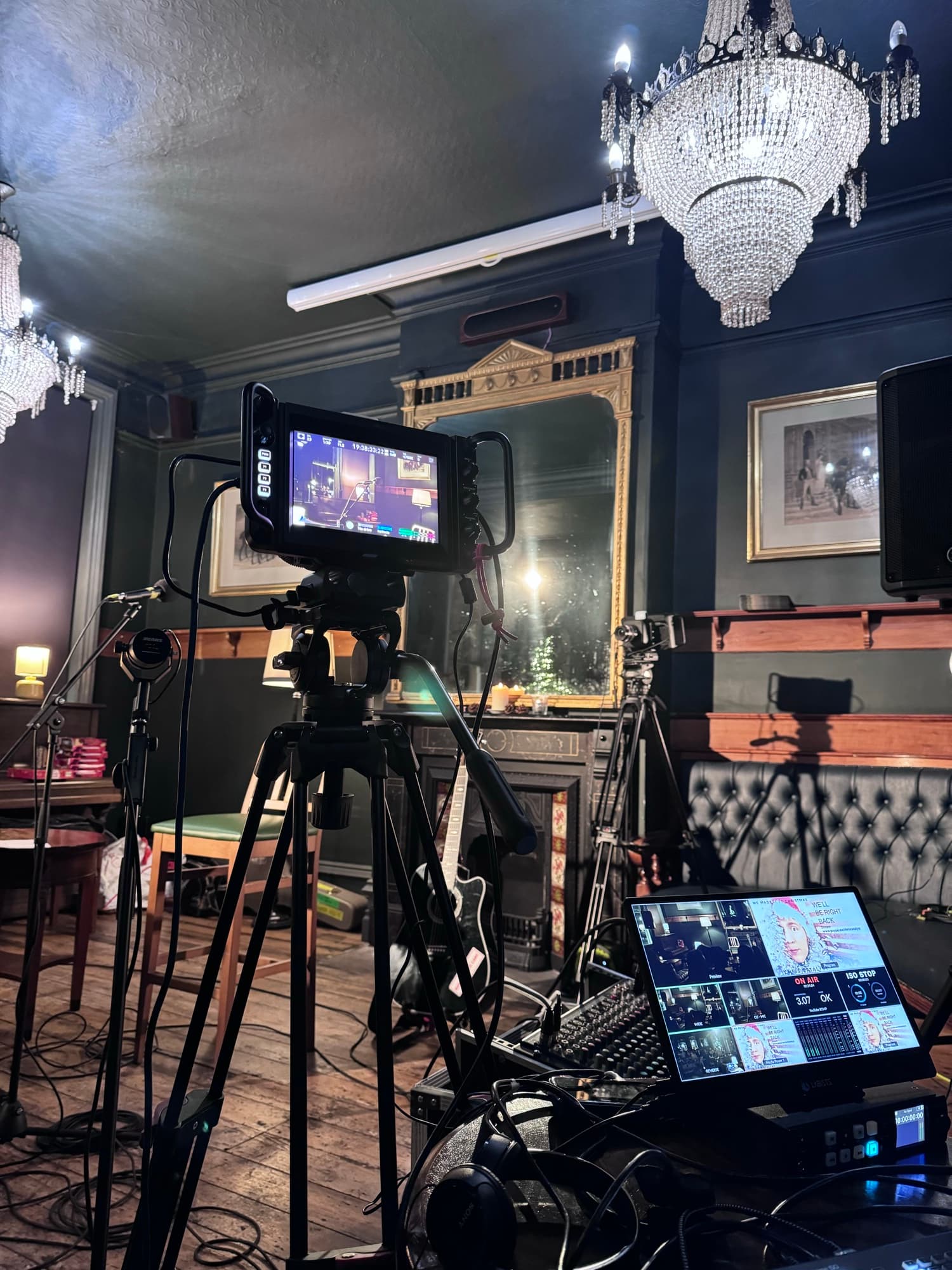 A venue prepared for live event production